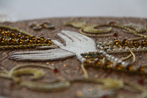 Плащаница Успение Пресвятой Богородицы Орнаментальное и лицевое шитье